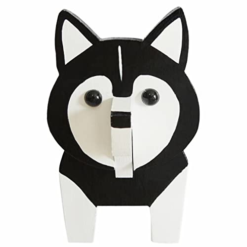 Red Dollar Handmade Wood Carved Animal Eyeglass Holder, Sunglasses Display Stand, Nightstand Home Office Desk Decor, Christmas Holiday New Year Red Dollar