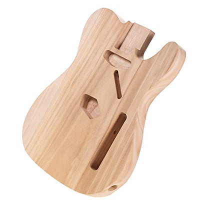 LANRU T02 Unfinished Electric Guitar Body Sycamore Wood Blank Guitar Barrel for Electric Guitars DIY Parts - WoodArtSupply