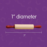 Colorations Natural Wood Rolling Pins, Set of 6, for Kids, Arts & Crafts, 7 Inches x 1 Inch (d), Class Pack, Party Pack, Dough, Clay, Sculpting, 6RP Colorations