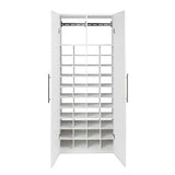 Prepac HangUps Shoe Storage Cabinet, 16"D x 30"W x 72"H, White Prepac