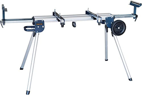 POWERTEC MT4004 Aluminum Portable Miter Saw Stand with 8 Inch Wheels, 330 Lbs Load Capacity, Quick Release Bracket Mounts POWERTEC