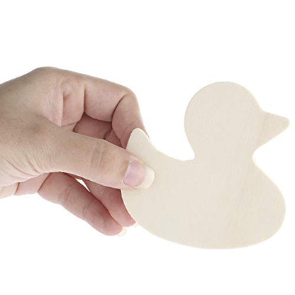 Pack of 24 Unfinished Wood Duck Cutouts by Factory Direct Craft - Wooden Duck Shapes for Craft and DIY Projects (Size: 3-1/2" W x 3-1/2" H)