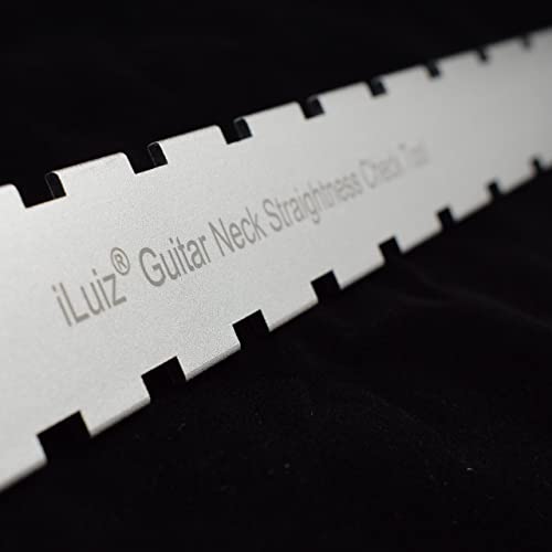 iLuiz Guitar Neck Notched Straight Edge Luthiers Tool for Gibson Fender and Most of Guitar Fretboard and Frets - WoodArtSupply