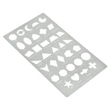 Aleks Melnyk No.414 Metal Stencil, Geometric Shapes with Definition, Small Stencil, 1 PC, Template for Wood Burning, Engraving, Crafting, Scrapbook Aleks Melnyk