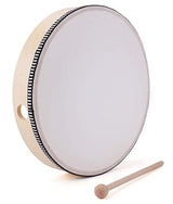 Foraineam 10 Inch & 8 Inch Hand Drum Percussion Wood Frame Drum with Drum Stick Foraineam