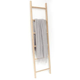 FUIN Fully Assembled 6ft Bamboo Blanket Ladders Living Room Wood Decorative Wall Leaning Farmhouse Quilt Display Holder Rustic Wooden Towel Rack for FUIN