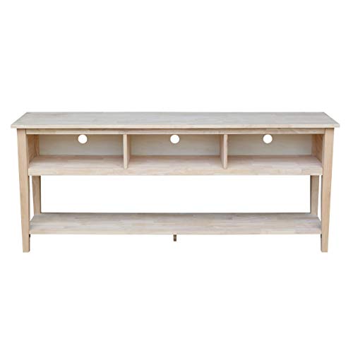 International Concepts Unfinished Entertainment/TV Stand, 72-Inch, Unfinished IC International Concepts
