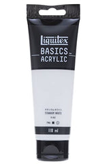 LIQUITEX Acrylic Paint Basics B-065, Titanium White, 4.0 fl oz (118 ml) Liquitex