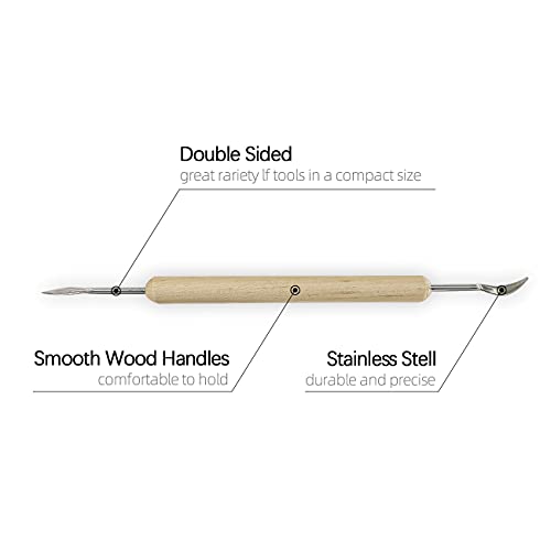 Augernis Pottery Sculpting Tools 32PCS Ceramic Clay Carving Tools Set for Beginners Expert Art Crafts Kid's After School Pottery Classes Club Augernis