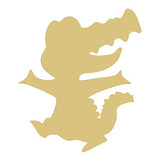 Alligator Cutout Unfinished Wood Swamp Crocodile Alligator Door Hanger MDF Shape Canvas Style 2 (6") Diverse Woodworking