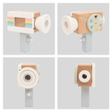 Wooden Mini Pretend Video Camera Toy for Toddlers 1 2 3 Years Old, Christmas Birthday Gifts Photographed Props for Boys Girls Children Kids WoodenEdu