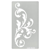 Aleks Melnyk No.349 Metal Stencil, Swirls, Ornaments, Flowers Vine, Patterns, Border, Small Stencil, 1 PC, Template for Wood Burning, Engraving, Aleks Melnyk