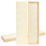 4 Pack Unfinished Wood Panels for Painting, DIY, Arts and Crafts, Deep Cradle Boards, 6x23 Inch Wood Canvas, Blank Wooden Sign for Wall, Home, Bright Creations