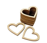 ALL SIZES BULK (12pc to 100pc) Unfinished Wood Wooden Hollow Heart Frame Laser Cutout Dangle Earring Jewelry Blanks Charms Ornaments Shape Crafts Texan Wood Crafts