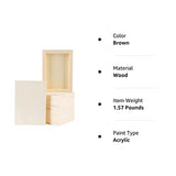 ADXCO 8 Pack Wood Panels 5 x 7 inch Wooden Canvas Board Unfinished Wooden Panel Boards for Painting, Arts, Pouring Use with Oils, Acrylics ADXCO