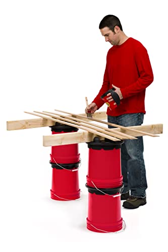 Bucket Builder (4-Pack) - Build A Portable Bench, Sawhorse Or Workbench Using 5-Gallon Buckets - WoodArtSupply