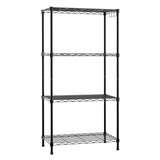 WORKPRO Storage Shelves, 4 Tier Metal Shelving Unit, Garage Wire Rack, Standing Adjustable Shelves with Hooks for Pantry Closet Kitchen Basement 24" WORKPRO