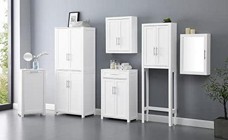 Crosley Furniture Savannah Bathroom Wall Cabinet, White Crosley Furniture