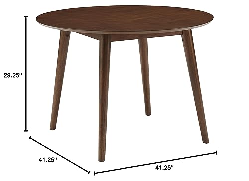 Crosley Furniture Landon Mid-Century Modern Round Wood Dining Table, Mahogany - WoodArtSupply