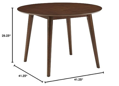 Crosley Furniture Landon Mid-Century Modern Round Wood Dining Table, Mahogany - WoodArtSupply