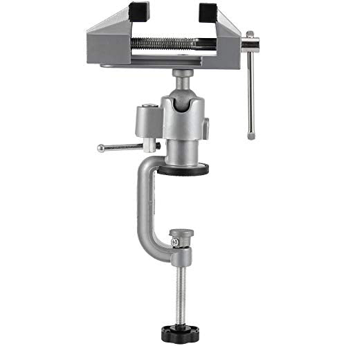 ZEONHAK 2 PCS 3 Inches Bench Vise, Tilts Rotate 360° Universal Work, Universal Table Vise, Aluminum Table Vise for Welding, Woodworking, Jewelry ZEONHAK