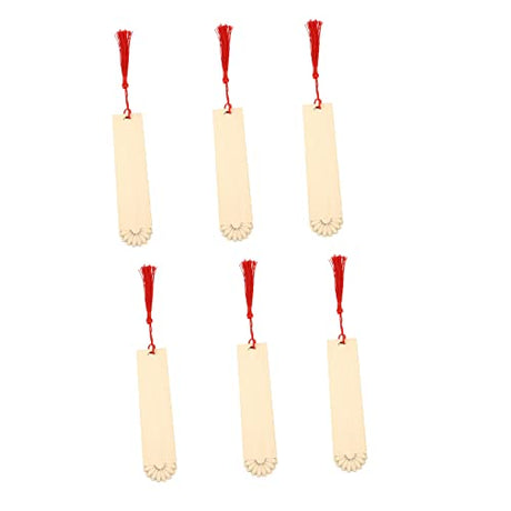 Operitacx 1 6pcs Blank Wooden Bookmark Unfinished Bookmark Unfinished Blank Tags Reading Bookmarks Wood Blank Bookmark Blank Craft Bookmark Red Gifts Operitacx