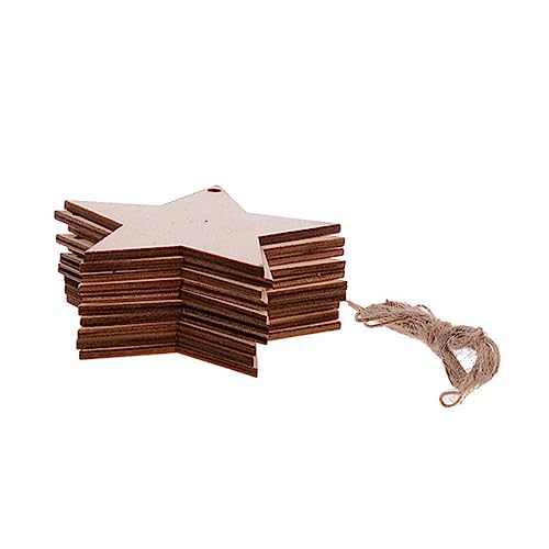 NOLITOY 80 Pcs Christmas Wooden Pendant Christmas Ornaments Unfinished Wood Slices Ornaments Paintable Christmas Hanging Ornaments Wooden Tree Cutout NOLITOY