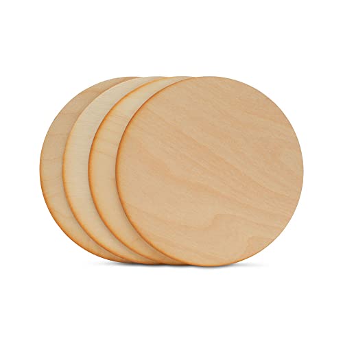 Wood Circles with Rustic Burnt Edges 9 inch, 1/8 Inch Thick, Pack of 3 Unfinished Wood Circles for Crafts, by Woodpeckers Woodpeckers