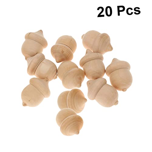 SEWACC 60 Pcs DIY Wood Christmas Tree Christmas Art for Kids Wedding Peg Doll Wood peg Doll Unfinished Christmas Snowman Peg Doll Wood Acorn Cutouts SEWACC
