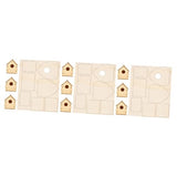 COHEALI 12 pcs Christmas Wooden House Unfinished Wooden House Wooden Hanging House birdhouses for Outdoors Birdhouse kit Christmas Village House COHEALI