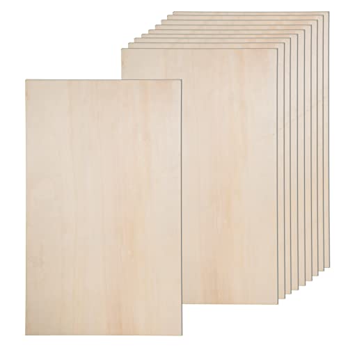 12 Pack Basswood Sheets for Crafts-12 x 20 x 1/8 Inch- 3mm Thick Plywood Sheets with Smooth Surfaces-Unfinished Rectangular Wood Boards for Laser - WoodArtSupply