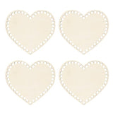 STOBOK 4pcs Wooden Basket Bottoms for Knitting Wooden Basket Bottom Basket Bottom for Crochet for Crochet Unfinished Wooden Round Weaving Knitting STOBOK