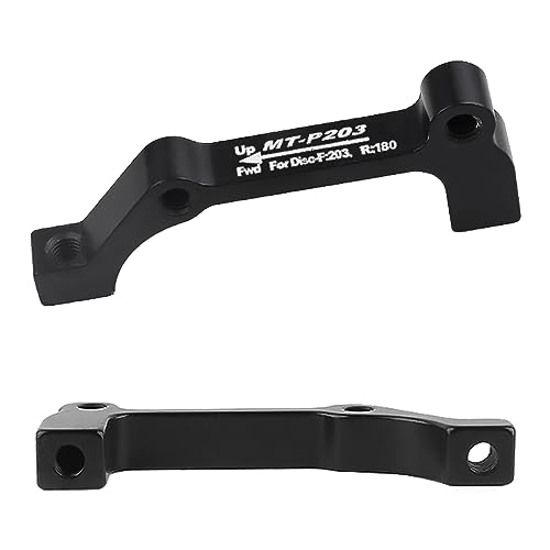 Kigauru Bike Disc Brake Mounting Bracket Aluminum Alloy CNC Machined Standard Caliper Post Mount Front 203mm Rear 180mm Rotor Adapter with Bolts Kigauru
