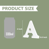 4 Inch Wood Letters, Unfinished Wooden Letters for Crafts, White Marquee Alphabet Letters for Wedding Birthday Party (Letter A) HANWER