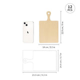 PYD Life 12 Pack Plywood Sublimation Cutting Board Blanks with Handle 9 x 5.5 Inch,Rectangle Wood Chopping Board for Sublimation DIY Craft Christmas PYD Life