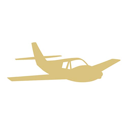 Airplane Cutout Unfinished Wood Kids Room Flight School Door Hanger MDF Shape Canvas Style 2 - WoodArtSupply