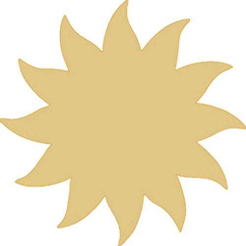 Sun Cutout Unfinished Wood Outdoors Summer Decor Door Hanger MDF Shape Canvas Style 1 Diverse Woodworking