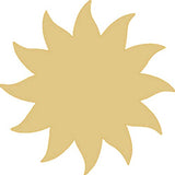 Sun Cutout Unfinished Wood Outdoors Summer Decor Door Hanger MDF Shape Canvas Style 1 Diverse Woodworking