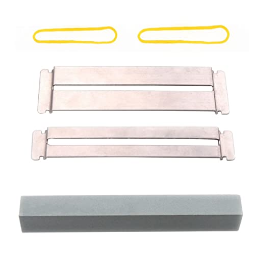 CCeCCe Guitar Fret Wire Sanding Stone Polish File Leveling Beam with Metal Fretboard Protector Guard with Rubber Band Kit Finger Plate Radian Guitar CCeCCe