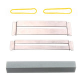 CCeCCe Guitar Fret Wire Sanding Stone Polish File Leveling Beam with Metal Fretboard Protector Guard with Rubber Band Kit Finger Plate Radian Guitar CCeCCe