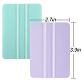 WRAPXPERT Squeegee for Vinyl- Felt Vinyl Squeegee 2 Pcs,Purple and Teal Squeegee Scraper Tool Kit for Crafts Car Wrap Window Tint Wallpaper Glass WRAPXPERT