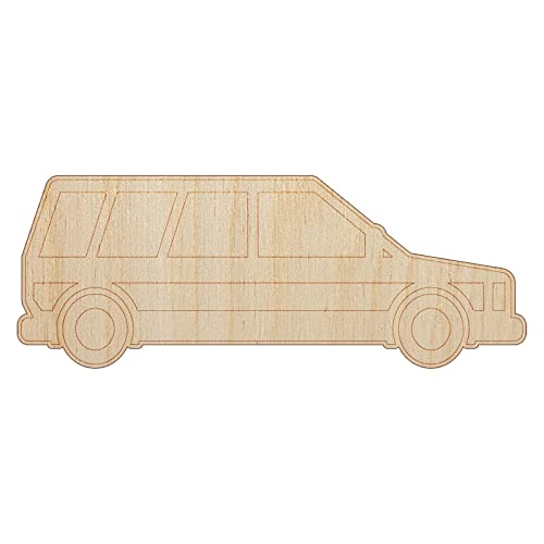 Station Wagon Family Car Vehicle Automobile Unfinished Wood Shape Piece Cutout for DIY Craft Projects - 1/4 Inch Thick - 6.25 Inch Size Sniggle Sloth