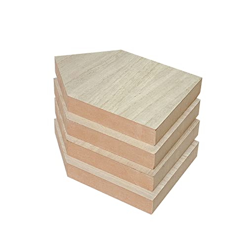 4 Pack 8 Inch Wooden House Shape Block Unfinished Wood Farmhouse Cutouts Tabletop for DIY Crafts Memorial Sign,1 Inch Thick MDF Cregugua