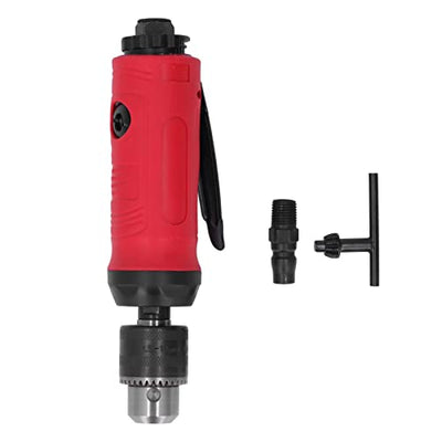 Inline Mini Air Drill with a 3/8 Keyless Chuck,20000rpm High Speed Straight Pneumatic Drill Set Power Reversible Air Drilling Tool