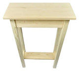 18" Narrow Console Sofa Table - Unfinished Foyer Pine Table With Bottom Storage Shelf Generic