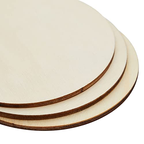 Juvale 36 Pack Unfinished Wood Circles for Crafts, 3 Inch Round Wooden Cutouts for DIY Projects Juvale