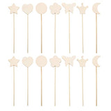 Kisangel 14pcs Handmade Wand Moon Wand Unfinished Wand Unfinished Fairy Wands Fairy Stick DIY Fairy Wand Wooden Fairy Wand Graffiti Toy for Kids Kisangel