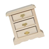 ibasenice 1pc Bedside Table Model Mini End Table Dollhouse Bedroom Unfinished Nightstand Dollhouse Dressing Table Miniature Furniture Wood Night ibasenice