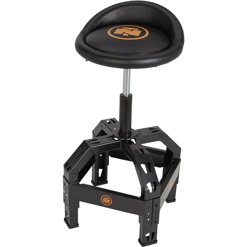 Northern Tool XL Series Oversized Adjustable Swivel Shop Stool with Backrest - Steel, 400-Lb. Capacity, 27 1/2 to 32in. Seat Height Northern Tool + Equipment