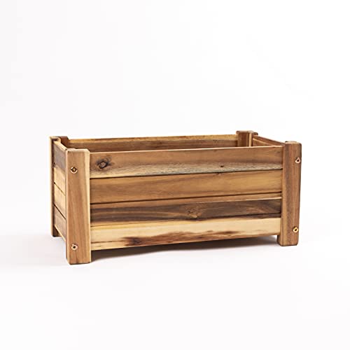 Avera Products | Raised Garden Bed | Rectangle Wood Planter Box | The Perfect Wooden Flower Box | 19" x 9.5" x 8.5" | Great Small Vegetable or Herb - WoodArtSupply